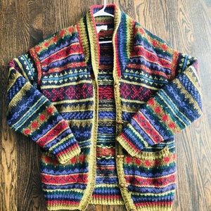 Vintage Wool Multicolored cardigan sweater